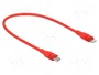 DeLOCK Cable de datos y carga USB Type-C a Lightning rojo 0,5 m MFi