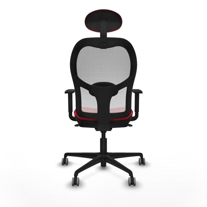 PIQUERAS Y CRESPO Silla de oficina Jorquera con mecanismo Sincro, Similpiel Rojo y Malla Blanco PIQUERAS Y CRESPO Silla de oficina Jorquera con mecanismo Sincro, Similpiel Rojo y Malla Blanco