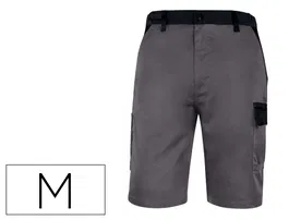 Deltaplus Pantalon de trabajo bermuda cintura ajustable 5 bolsillos color gris talla M