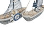DKD Home Decor Decoración de Barco en Madera y Metal, 21x5x23,5 cm, Surtido de 2