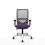 PIQUERAS Y CRESPO Silla de oficina Zulema Morado/Gris con mecanismo Sincro/Traslack