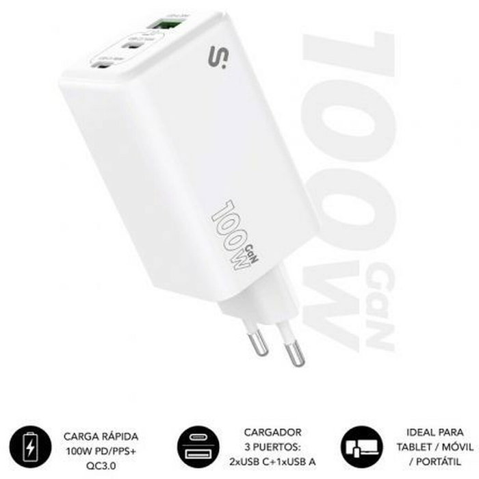 Subblim Cargador GaN 35W USB-C Blanco SUBCHG-6G3510 Subblim Cargador GaN 35W USB-C Blanco SUBCHG-6G3510