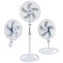 Edm - Ventilador 3 en 1 de Pie, Pared y Sobremesa, Ø40 cm, 45 W, 3 Velocidades, 3000 m³/h, Oscilante, Altura Ajustable 107-133 cm, Color Blanco