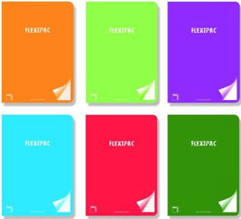 PACSA Paquete de 6 libretas A5+ Flexipac, 48 hojas, 90g, colores surtidos
