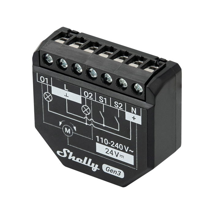 Shelly Relais 2PM Gen3 WLAN max. 16A 2 Canales Medición Empotrar