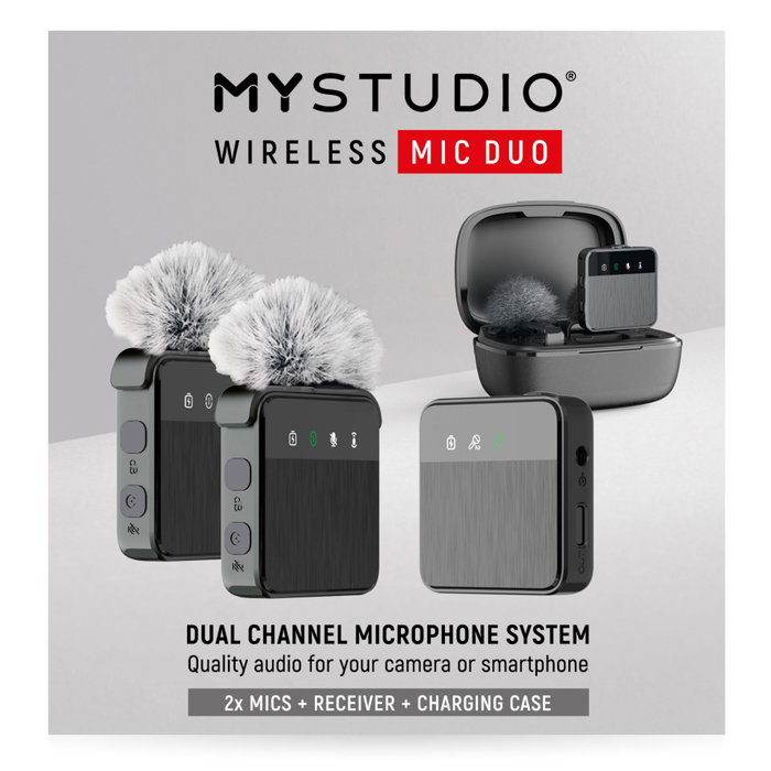 EASYPIX MyStudio Wireless Mic Duo Negro EASYPIX MyStudio Wireless Mic Duo Negro