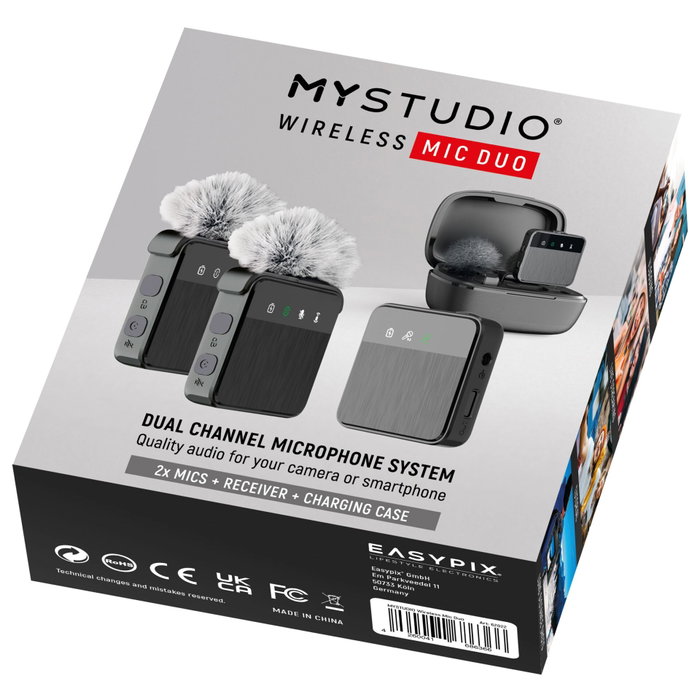 EASYPIX MyStudio Wireless Mic Duo Negro EASYPIX MyStudio Wireless Mic Duo Negro