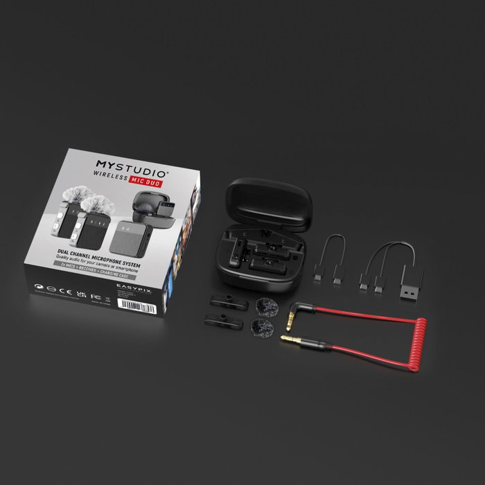 EASYPIX MyStudio Wireless Mic Duo Negro EASYPIX MyStudio Wireless Mic Duo Negro