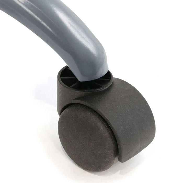 Home Deco Factory Silla Essentiel con Ruedas Gris Regulable en Altura Acolchada Soporta 110kg 46x58x92cm