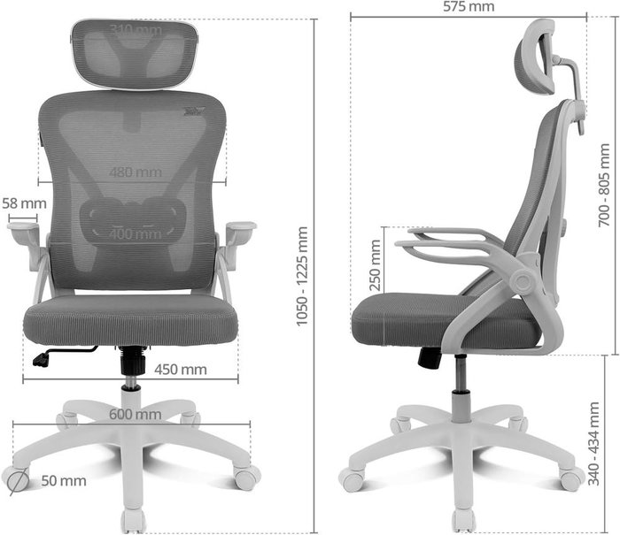 Drift Silla Gaming DRAIR35 Blanca Gris - Malla Transpirable Ergonómica Reposabrazos Abatibles Cojines Drift Silla Gaming DRAIR35 Blanca Gris - Malla Transpirable Ergonómica Reposabrazos Abatibles Cojines