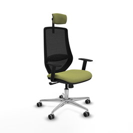 PIQUERAS Y CRESPO Silla de oficina Mardos con Mecanismo Sincro, Verde oliva y Negro
