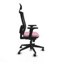 PIQUERAS Y CRESPO Silla de oficina Horna con mecanismo Sincro, Rosa y Negro