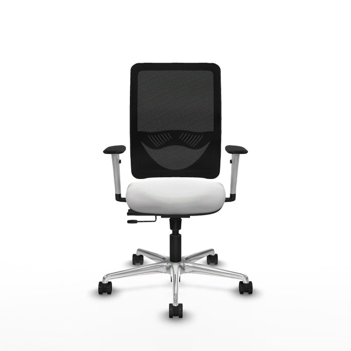 PIQUERAS Y CRESPO Silla de oficina Zulema con mecanismo Sincro/Traslack, Blanco y Negro