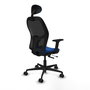 PIQUERAS Y CRESPO Silla de oficina Jorquera Azul y Negro