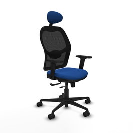 PIQUERAS Y CRESPO Silla de oficina Jorquera Azul y Negro