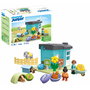 PLAYMOBIL Casa de Animales Junior 71690 - Set de Juguete con Animales y Dispensador de Comida para Niños +12 Meses