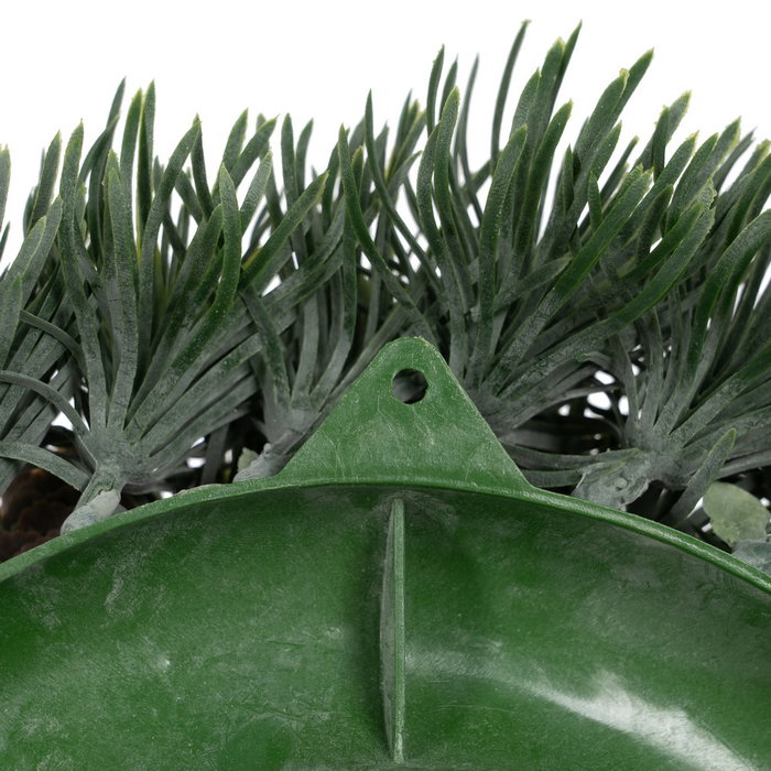 Corona Verde Pvc Decoración 28 X 28 cm (Set de 2)