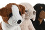 DKD Home Decor Peluche Perro Negro Beige Poliester 25 x 28 x 15 cm (6 Unidades)