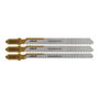 Wolfcraft Hojas de sierra de calar HCS con vástago en T para laminado, 3 piezas