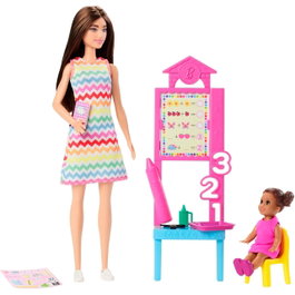 Barbie Muñeca Tú Puedes Ser Maestra Jcr76 con Accesorios Escolares Mattel