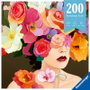 Ravensburger Puzzle Moment Rosa 200 Piezas - Puzzle Artístico Floral Moderno para Adultos y Principiantes - Juego de Mesa Relajante