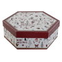 DKD Home Decor Set de 7 Bolas de Decoración Navideña Blanco y Rojo