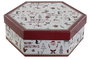 DKD Home Decor Set de 7 Bolas de Decoración Navideña Blanco y Rojo