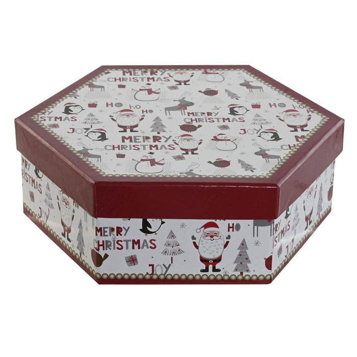 DKD Home Decor Bola Decoración Navidad Tradicional Blanco Rojo Set 7 Piezas 21.5 x 8.5 x 25 cm