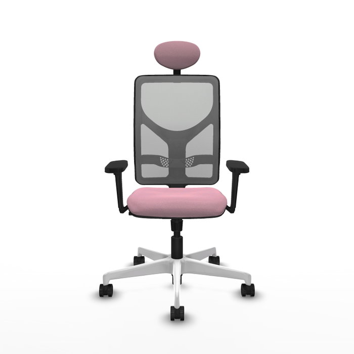 PIQUERAS Y CRESPO Silla de oficina Motilla Rosa y Gris con mecanismo Sincro PIQUERAS Y CRESPO Silla de oficina Motilla Rosa y Gris con mecanismo Sincro