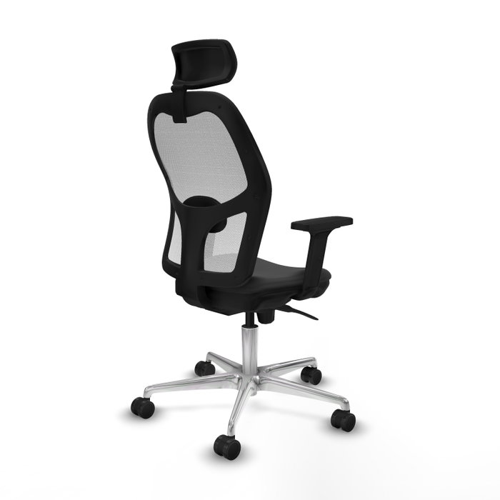 PIQUERAS Y CRESPO Silla de oficina Jorquera con mecanismo Sincro, Gris oscuro y Blanco