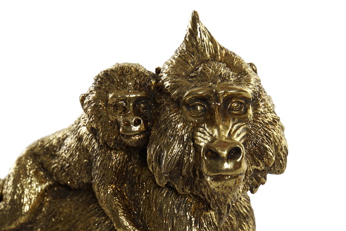 DKD Home Decor Figura Colonial Mono Dorado Resina 8.5 x 18.5 x 21 cm