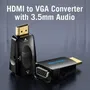 Vention Adaptador Conversor HDMI Macho a VGA Hembra con Audio Jack 3.5mm AIDB0 1080P 60Hz