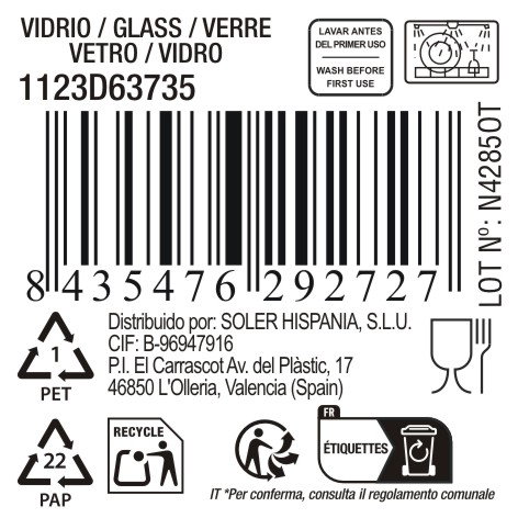 La Mediterranea Copa Brandy Bois 170 ml (72 Unidades)