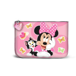 Disney Minnie Mouse Monedero Cuadrado Pequeño Kitten Rosa