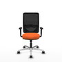PIQUERAS Y CRESPO Silla de oficina Zulema con mecanismo Sincro, Naranja y Negro