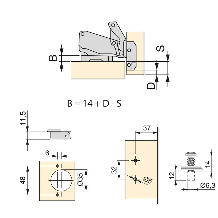 Emuca Lote de 10 bisagras rectas X91 apertura 165 grados con cierre suave y suplementos Euro, Altura 0, Acero, Titanio Emuca Lote de 10 bisagras rectas X91 apertura 165 grados con cierre suave y suplementos Euro, Altura 0, Acero, Titanio