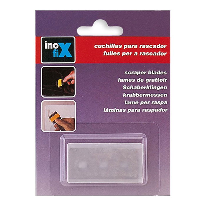 Inofix Repuesto Cuchillas Rascavidrios Blister 5 Unidades Metal Inofix Repuesto Cuchillas Rascavidrios Blister 5 Unidades Metal