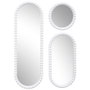 Home Deco Factory Juego de 3 Espejos Corfu Blanco