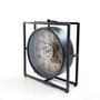 DKD Home Decor Reloj de Sobremesa Metal y Cristal Vintage Negro y Dorado