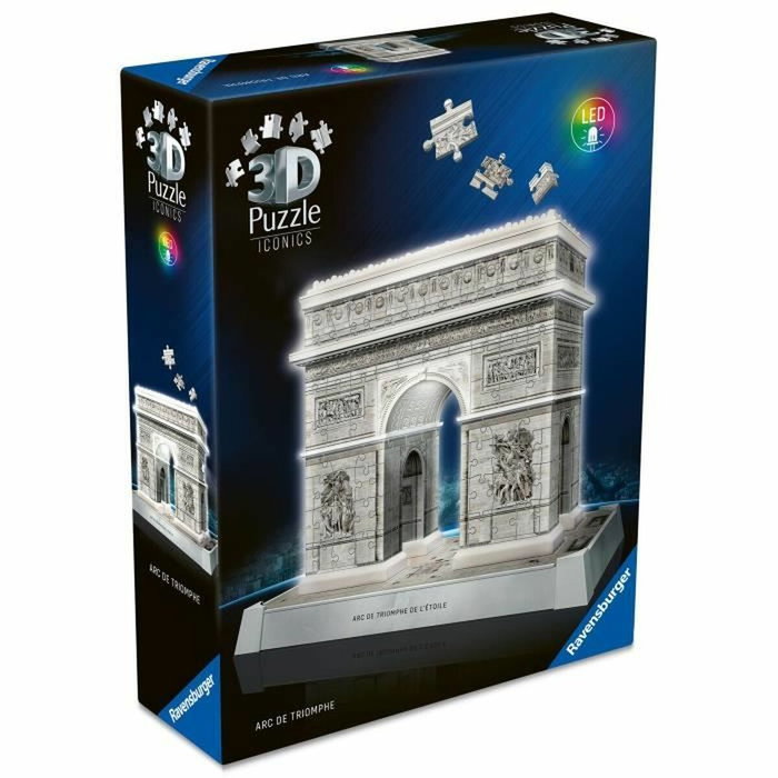 Ravensburger Rompecabezas 3D Iconics - Arco del Triunfo Iluminado