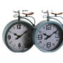 DKD Home Decor Reloj de Sobremesa de Hierro con Diseño de Bicicleta, Surtido de 2 Unidades