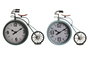 DKD Home Decor Reloj de Sobremesa de Hierro con Diseño de Bicicleta, Surtido de 2 Unidades