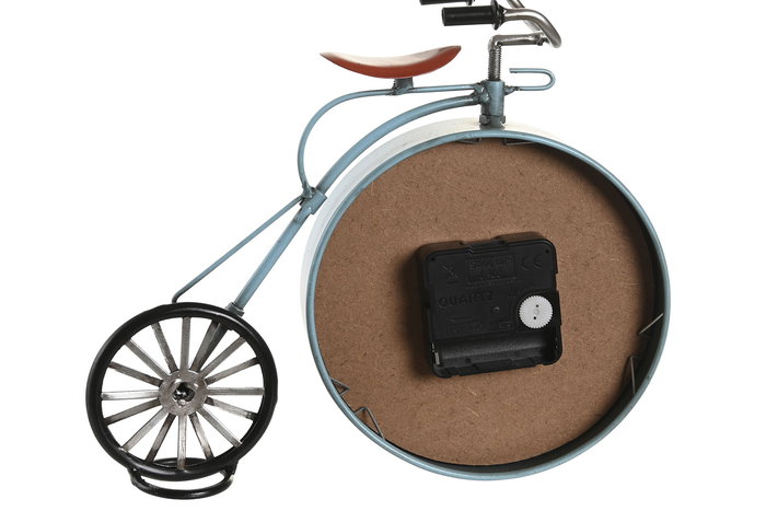 DKD Home Decor Reloj Sobremesa Vintage Azul Verde Hierro 8 x 21 x 24 cm (2 Unidades)