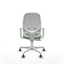 PIQUERAS Y CRESPO Silla de oficina Cilanco con mecanismo Sincro/Traslack, Verde y Gris
