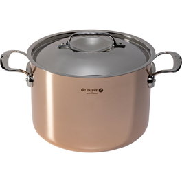 De Buyer Prima Matera Olla de Cobre y Acero Inoxidable 24cm con Tapa