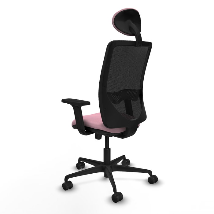 PIQUERAS Y CRESPO Silla de oficina Zulema, Rosa y Negro, Mecanismo Sincro, Brazos 2D, Cabecero Fijo, Lumbar 1D, Ruedas 65mm PIQUERAS Y CRESPO Silla de oficina Zulema, Rosa y Negro, Mecanismo Sincro, Brazos 2D, Cabecero Fijo, Lumbar 1D, Ruedas 65mm
