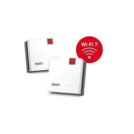 Fritz Mesh Set 1700 (2-Pack) - Repetidor WiFi 7 Doble Banda, Extensor Mesh 3600 Mbps, Gigabit Ethernet, WPA3, Cobertura Total para Hogar