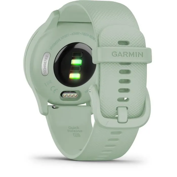 Garmin vivomove Sport mint silver OLED Pantalla táctil Reloj Inteligente
