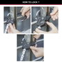 Master Lock Street Cuff con llave Long 8290EURDPRO en Negro / Plata