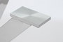 DKD Home Decor Mesa Comedor Moderno Plateado Acero y Cristal 110x76x110 cm